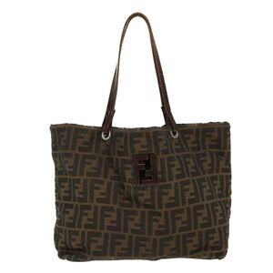 FENDI Zucca Canvas Shoulder Bag